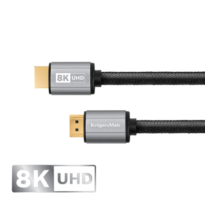 Kabelis HDMI-HDMI 2.1 8K 3 m Kruger&Matz-Kabeliai HDMI / HDMI