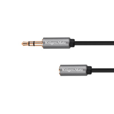 Jack 3,5 stereo kištuko kabelis - 3.5 stereofoninis lizdas 1m