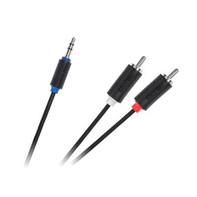 3,5 lizdo kabelis-2RCA 10 m Cabletech standartas-Kabeliai RCA