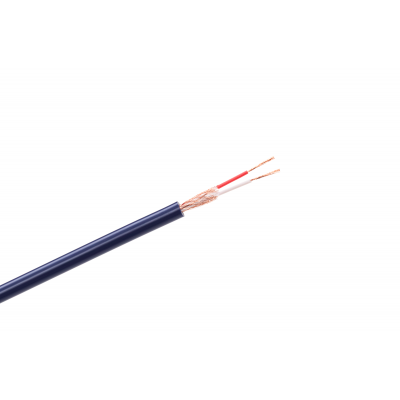 Stereofoninio mikrofono kabelis 6 mm mėlynas-Ekranuoti laidai