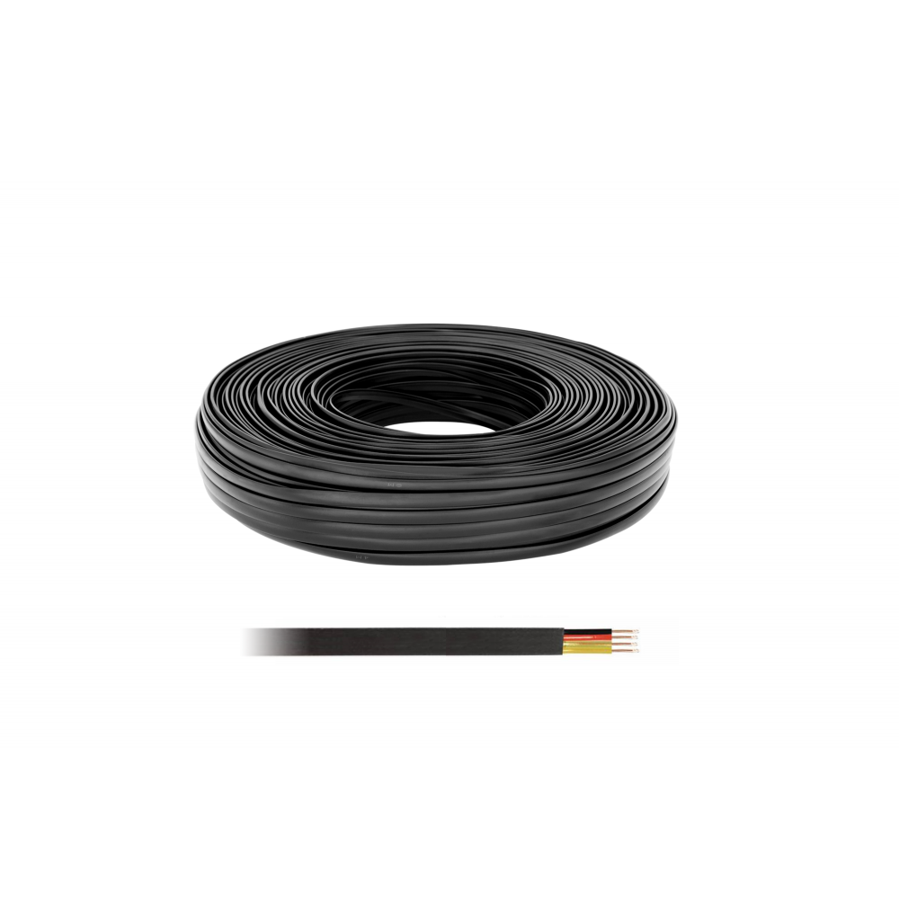 Telefono kabelis 4C juodas 100 LXK512-Telefono laidai Telefono kabelis 4C juodas 100 LXK512-Telefono laidai
