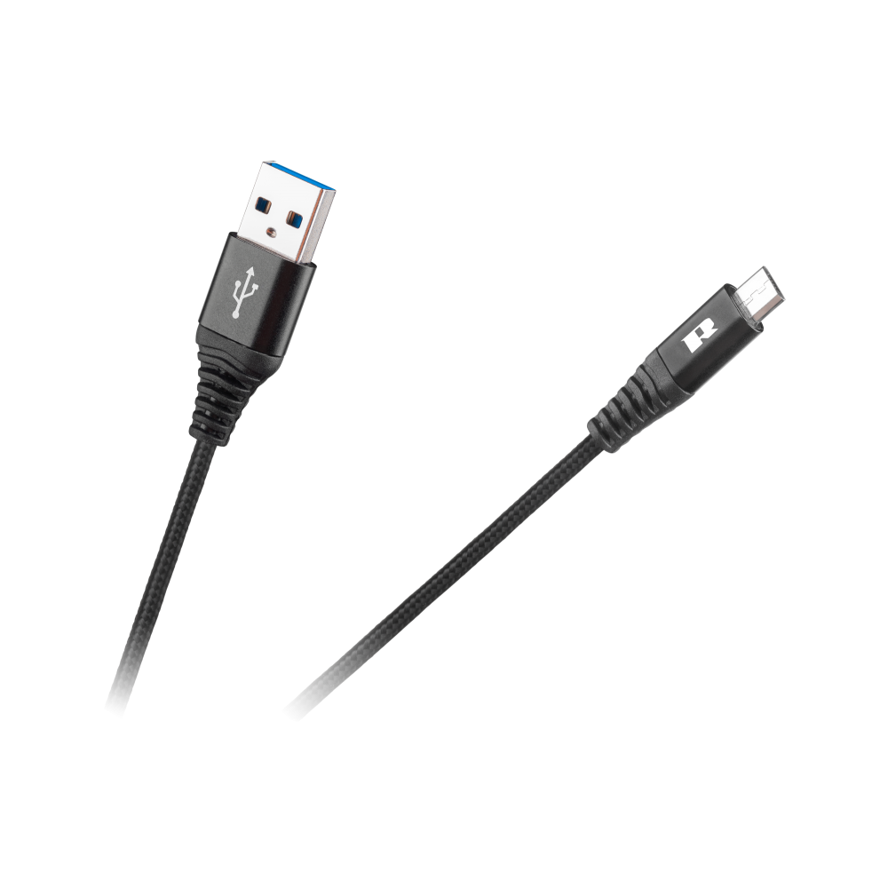 USB laidas - USB micro REBEL 50 cm juodas-Pagrindinis