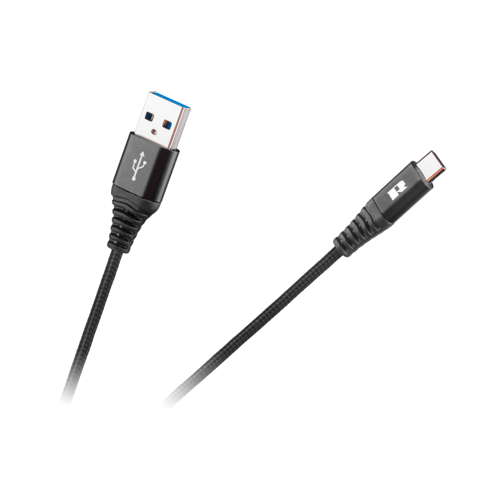 USB laidas - C tipo USB REBEL 50 cm juoda-Pagrindinis