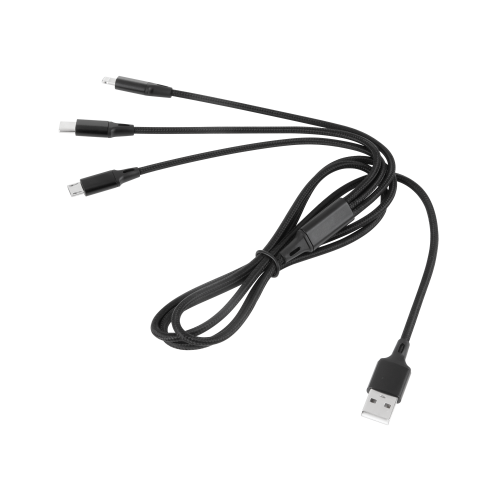 USB 3in1 microUSB, C tipo USB, "Lightning" kabelis 100