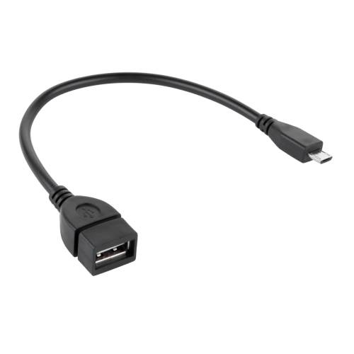 USB kabelio lizdas A - "micro USB" 20 cm OTG