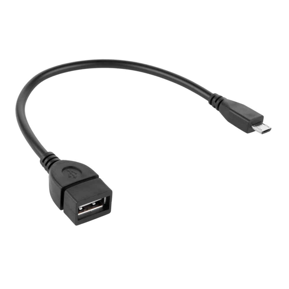 USB kabelio lizdas A - "micro USB" 20 cm OTG USB kabelio lizdas A - "micro USB" 20 cm OTG