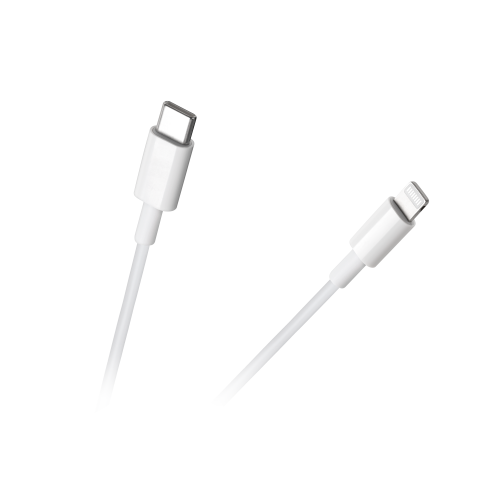 USB-C Lightning kabelis REBEL 100 cm baltos spalvos-Pagrindinis