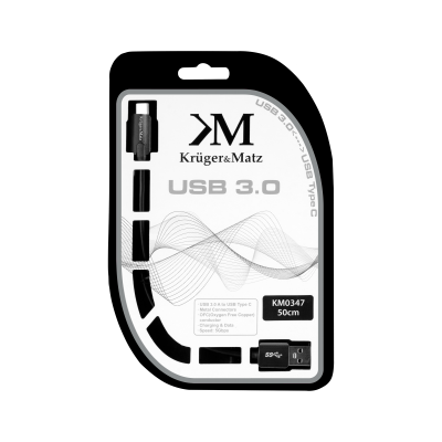 USB kabelio kištukas 3.0 - 5 Gb/s C tipo kištukas 0,5 m