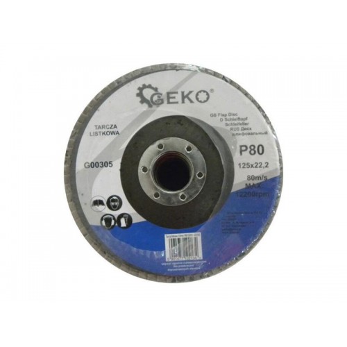 Lamelinis diskas 125 mm P80 GEKO G00305-Lameliniai diskai