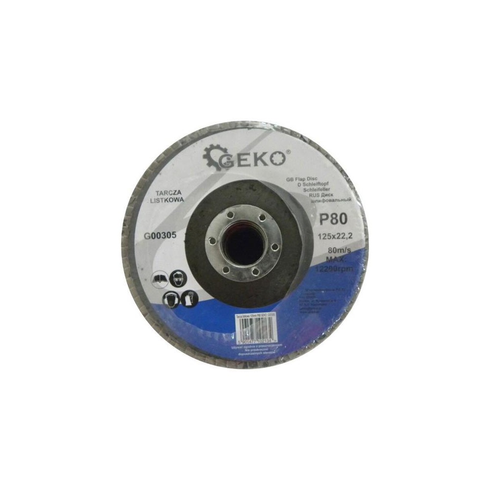 Lamelinis diskas 125 mm P80 GEKO G00305-Lameliniai diskai Lamelinis diskas 125 mm P80 GEKO G00305-Lameliniai diskai