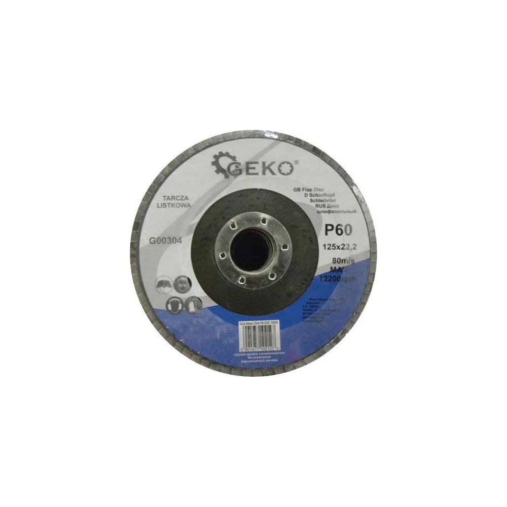 Lamelinis diskas 125 mm P60 GEKO G00304-Lameliniai diskai