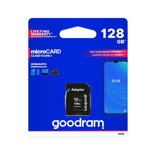 128 GB UHS microSD atminties kortelė-Ir "Goodram" su