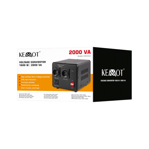 Įtampos keitiklis KEMOT 1600 W / 2000 VA-Pagrindinis Įtampos keitiklis KEMOT 1600 W / 2000 VA-Pagrindinis