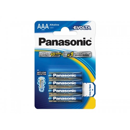 AAA (R03) šarminė baterija PANASONIC Evolta 4BP-Šarminės