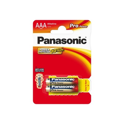 AAA (LR03) šarminė baterija PANASONIC Pro Power 2BP-Šarminės