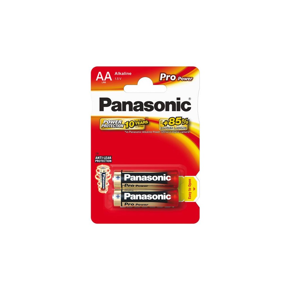 AA (R6) šarminė baterija PANASONIC Pro Power LR6 2BP-Šarminės