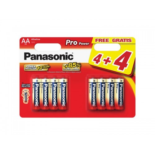 AA (R6) šarminė baterija PANASONIC Pro Power LR6 8BP-Šarminės