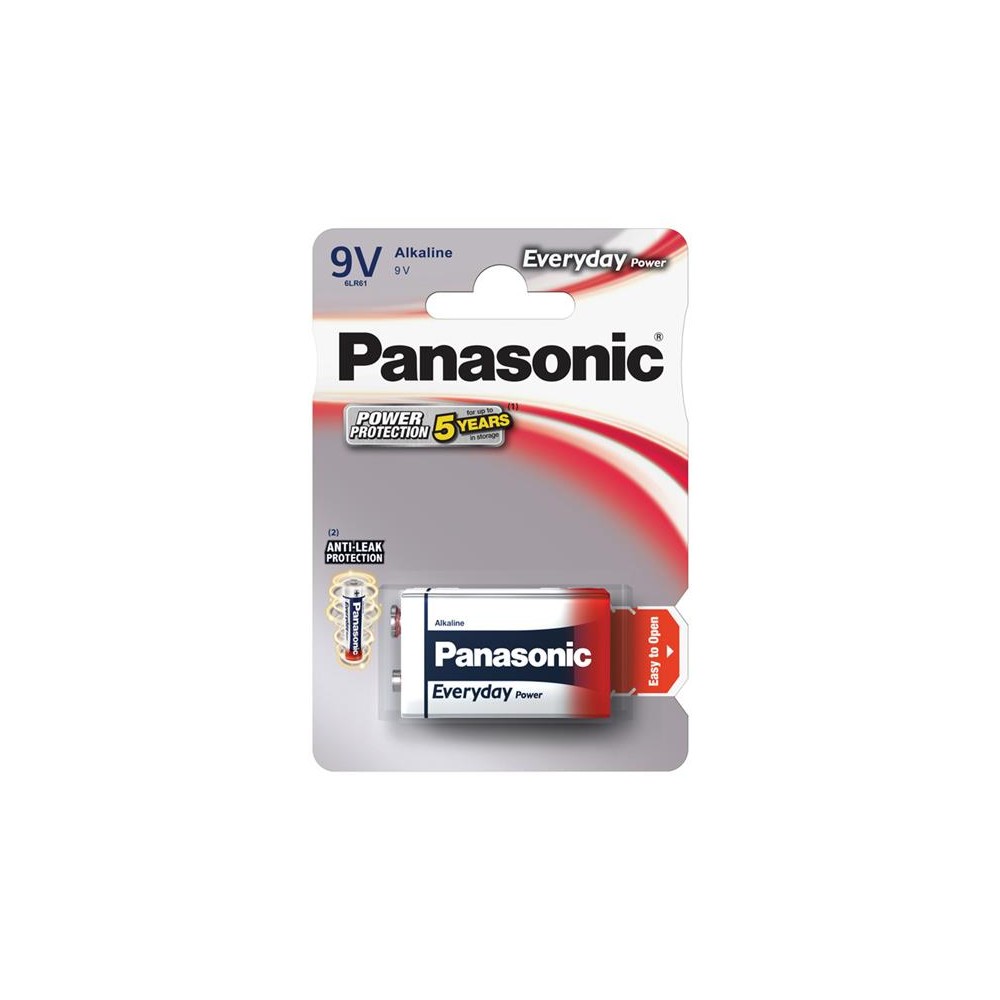 Akumuliatorius 6F22 (9 V) šarminis PANASONIC Everyday Power