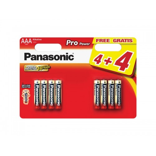 AAA (R03) šarminė baterija PANASONIC Pro Power 8BP-Šarminės