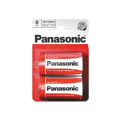 Baterija D (R20) Zn-Cl PANASONIC Raudonasis 2BP-ZnCl baterijos