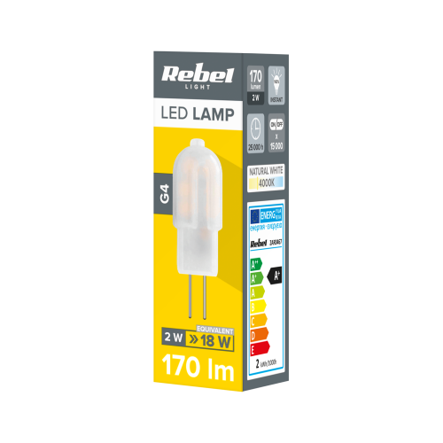 LED "Rebel" lempa 2W, G4, 4000K, 12V-LED lemputės