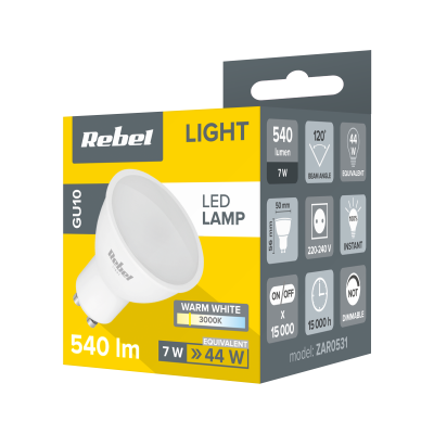 LED "Rebel" lempa 7W GU10, 3000K, 230V-LED lemputės