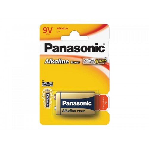 Akumuliatorius 6F22 (9 V) šarminis PANASONIC Power alk 6LR61