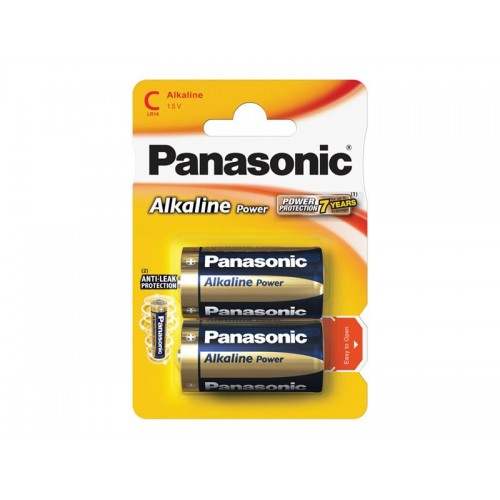 Šarminė baterija C (R14) PANASONIC Alkaline Power 2BP-Šarminės