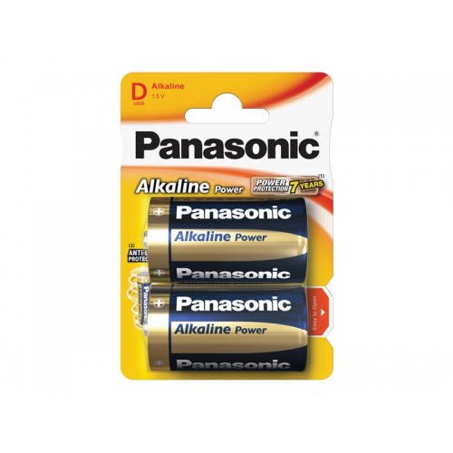 D (R20) šarminė baterija PANASONIC Alkaline Power 2BP-Šarminės