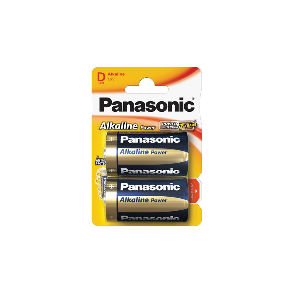 D (R20) šarminė baterija PANASONIC Alkaline Power 2BP-Šarminės