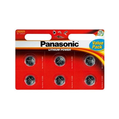 Baterija CR2025 PANASONIC ličio 6BP-Tabletės baterijos