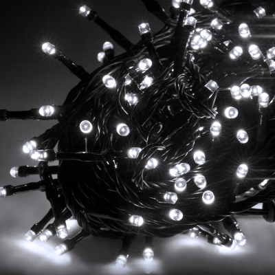 "Led Rebel" Kalėdų eglutės žibintai 10 m, šaltai balta, su