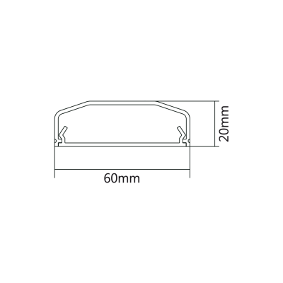 Plastikinė maskuojamoji juosta balta 60x20x750mm-Pagrindinis