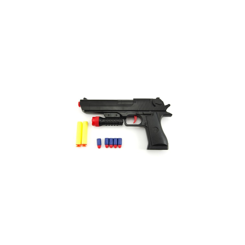 Vaikiškas pistoletas TEDDIES Glock putplasčio šoviniams 30 Vaikiškas pistoletas TEDDIES Glock putplasčio šoviniams 30