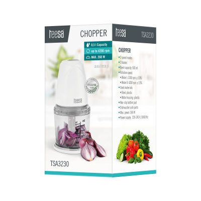 Mini smulkintuvas su 500 ml talpa 260 W-Pagrindinis