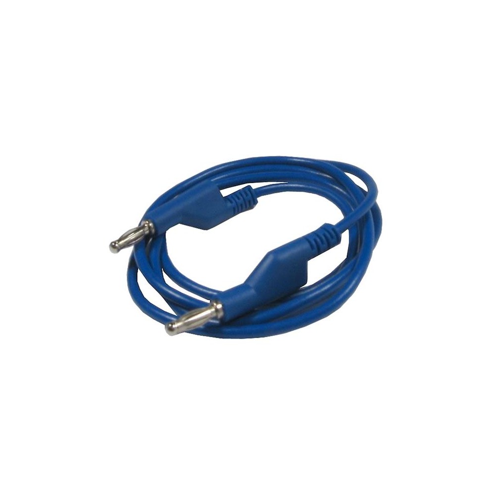 Jungiamasis kabelis 1mm2 / 1m su mėlynais bananais HADEX Jungiamasis kabelis 1mm2 / 1m su mėlynais bananais HADEX