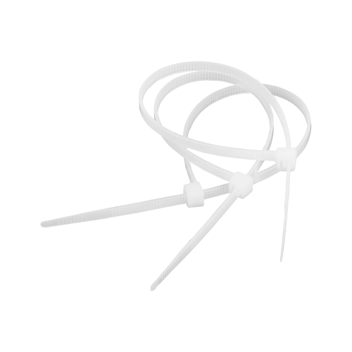 "Cabletech" 4,8 mm/25 cm baltos spalvos kabelių raiščiai 100