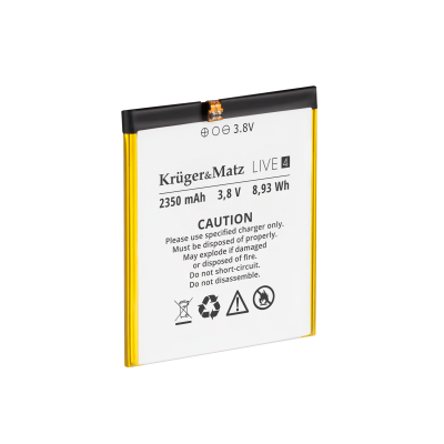 Originalus "Kruger&Matz Live 4/4S" akumuliatorius-Pagrindinis