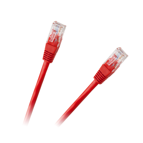 Patchcord UTP kabelis 8c kištukas-jungtis 0,5 m CCA raudona-UTP