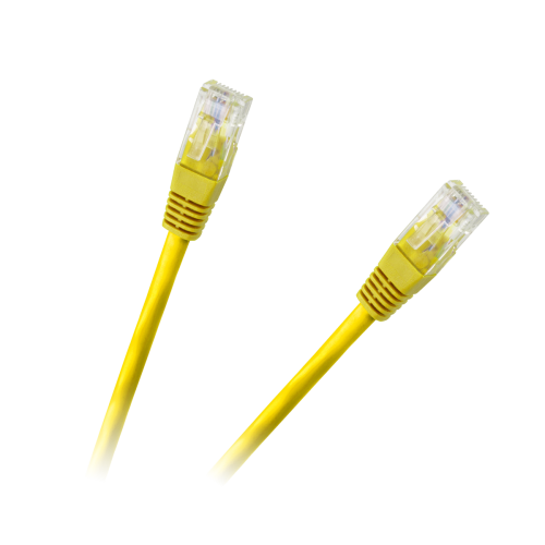 Patchcord UTP kabelis 8c jungtis-jungtis 0,5 m CCA geltona-UTP