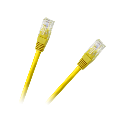 Patchcord UTP kabelis 8c jungtis-jungtis 0,5 m CCA geltona-UTP