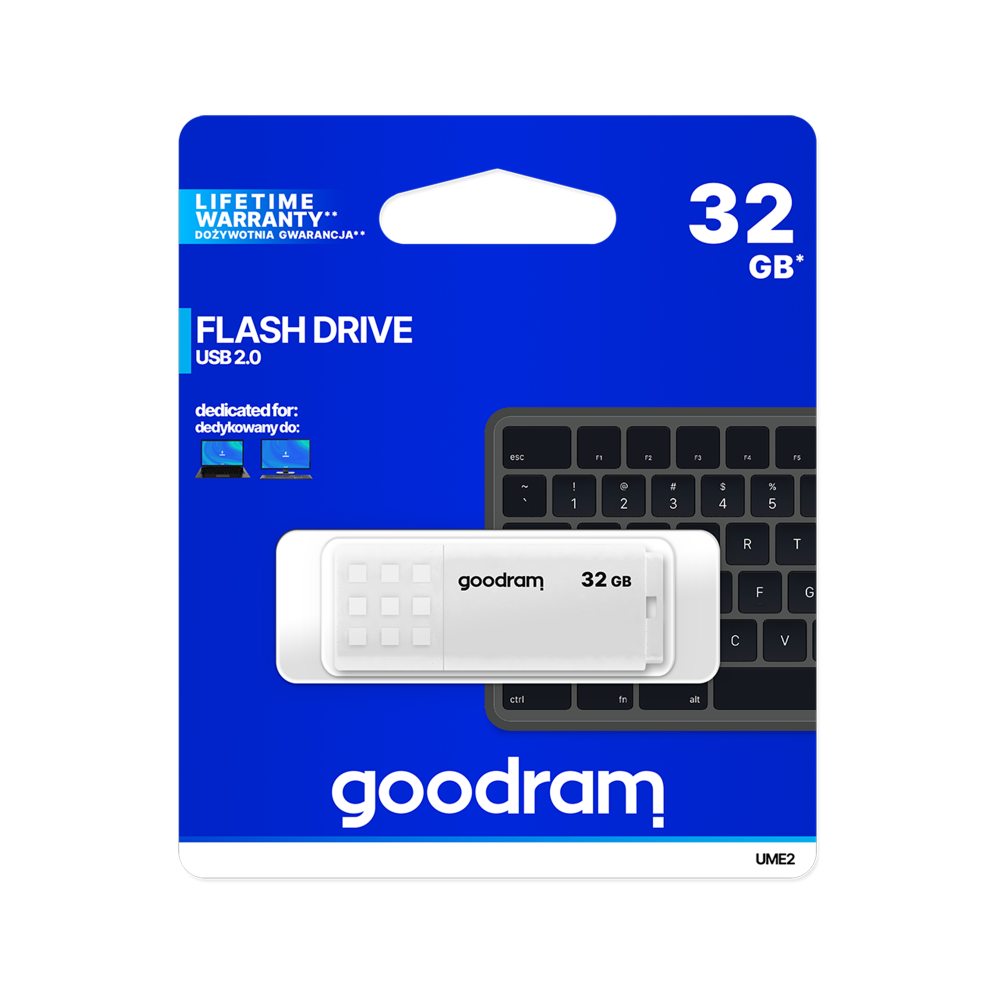 "Goodram" USB 2.0 32 GB atmintinė, balta-USB atmintukai