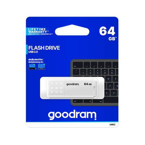 "Goodram" USB 2.0 atmintinė 64 GB, balta-USB atmintukai