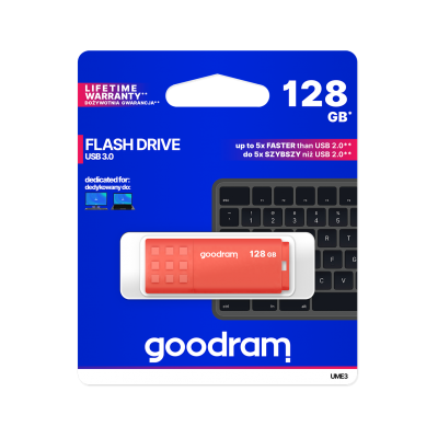 "Goodram" USB 3.0 atmintinė 128 GB oranžinė-USB atmintukai