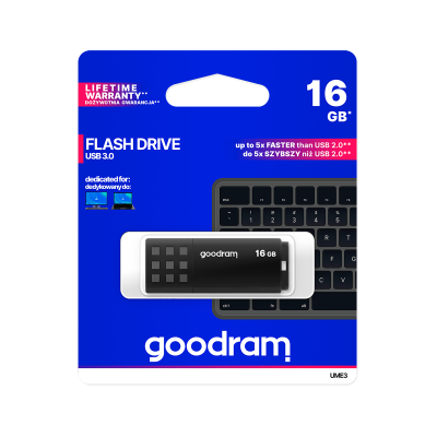 "Goodram" USB 3.0 atmintinė 16 GB, juoda-USB atmintukai