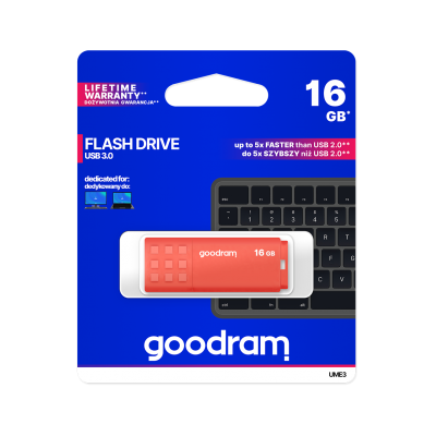 "Goodram" USB 3.0 atmintinė 16 GB oranžinė-USB atmintukai