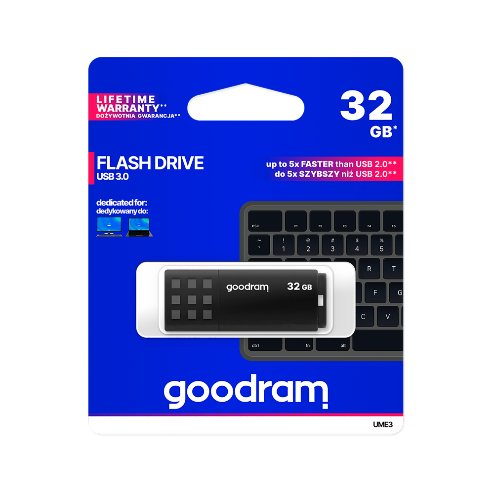 "Goodram" USB 3.0 atmintinė 32 GB, juoda-USB atmintukai