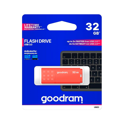 "Goodram" USB 3.0 32 GB atmintinė oranžinė-USB atmintukai