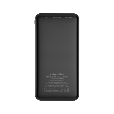 Maitinimo baterija Kruger&Matz 10000 mAh Li-pol su QC ir PD