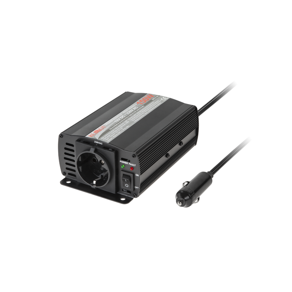 Inverteris KEMOT 12V/230V 150W (F tipo jungtis:vokiečių